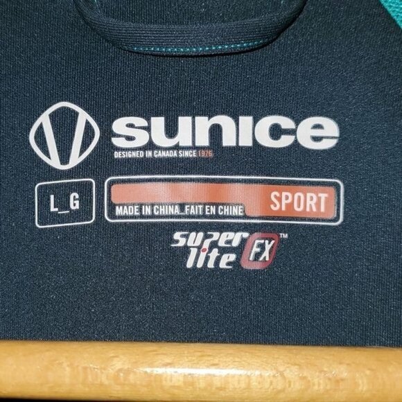 Sunice Sport Super Lite Fx Sz. L Gray 1/4 Zip Jacket w Colorful Seams - Picture 6 of 11